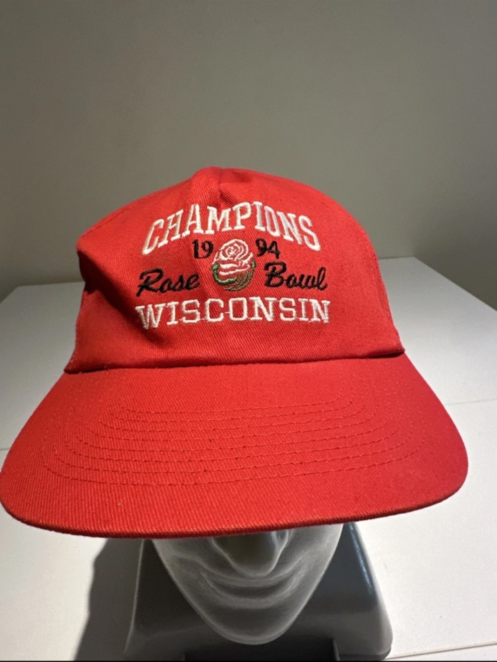 Wisconsin 1994 Rose Bowl Champions Red Baseball Cap